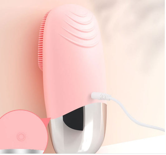 Mini Silicone Electric Face Cleansing Brush – Deep Clean & Skin Massager